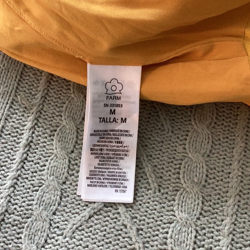 FARM Rio Yellow Floral Maxi Dress with Puff Shoulders - Picture 9 of 9